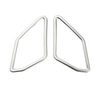 Accessoires D'intérieur Voiture Pour VW Pour T-Roc Pour TROC 2018-2023 Voiture Fenêtre Avant Audio Montant Haut-Parleur Cercle Couverture Garniture Autocollants Intérieurs Voiture(Stainless steel)