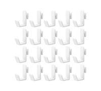 Accessoires d'Organisation de Panneau Perforé | 20 Pièces Supports en Forme de J de Rangement et Organisation,Crochets En J Pour Outils Sur Panneau Perforé | Usage Maison Atelier Garage Magasin Abri S