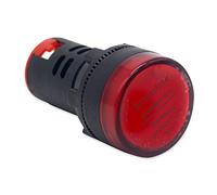 Accessoires d'outils 1 pcs 12 V 24 V 110 V 220 V 380 V 22 mm Montage sur panneau LED Indicateur d'alimentation Lampe témoin de signalisation AD16-22 Rouge Bleu Blanc Vert Jaune(Red,12V)
