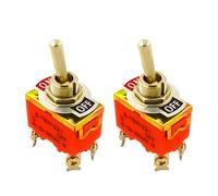 Accessoires d'outils 2 PCS E-TEN1221 15A 250V interrupteur à bascule orange interrupteur d'alimentation OFF/ON quatre pieds