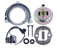 Accessoires d'outils Kit de réparation de soupape de joint d'huile de bobine d'allumage de couvercle de ventilateur de tambour d'embrayage 9T pour compatible avec le petit moteur de tondeuse Honda GX3