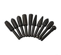 Accessoires d'outils rotatifs multi-usages, forets de sculpture sur bois à tige de 6,35 mm, râpe électrique pour le travail du bois, accessoire de perceuse pour façonner le bois, meuleuse manuelle