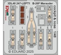 Accessoires Eduard 3DL48247 - 1:48 B-26F Marauder Cockpit & Nez SPACE ICM - Neuf