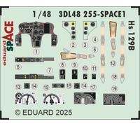 Accessoires Eduard 3DL48255 - 1:48 Hs 129B SPACE Pour Takom - Neuf