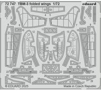 Accessoires Eduard 72747 - 1:72 TBM-3 Ailes Repliées HOBBY BOSS - Neuf