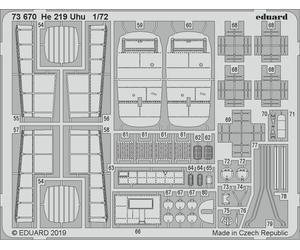 Accessoires Eduard 73670 - 1:72 He 219 Uhu Pour Dragon