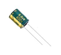 Accessoires électroniques 10 pièces/lo 400V6.8UF 400V 6.8UF 8 * 12MM 10 * 13MM faible ESR/impédance condensateur électrolytique en aluminium haute fréquence Appareils électroniques (Size : 8X12)