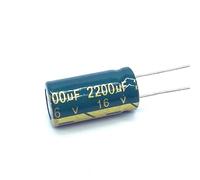 Accessoires électroniques 100 pcs/lot2200uf16V faible ESR/impédance condensateur électrolytique en aluminium haute fréquence Size10*20 16V2200uf20% Appareils électroniques
