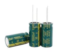 Accessoires électroniques 100 pièces-10 pièces 35V10000UF condensateur électrolytique en aluminium haute fréquence 10000uf 35V 18 * 35MM Appareils électroniques (Size : 100PCS)
