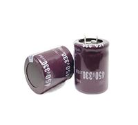 Accessoires électroniques 2-5 pièces 450V 330UF 25x50 30x35 30x40 30x50MM Condensateur Électrolytique En Aluminium 450V330UF 25x50 30x35 30x40MM Appareils électroniques (Size : 25x50 5PCS)