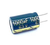 Accessoires électroniques 4pcs 63V 1000UF Condensateur électrolytique en aluminium Taille 16 * 25 1000UF Appareils électroniques