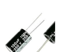 Accessoires électroniques 5 pièces 250V100uf 16x25mm Condensateur Électrolytique En Aluminium 100uf250v 250v100mf 100mf250v 250v100MFD 250wv 250vdc 250v 100uf Appareils électroniques