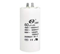 Accessoires électroniques Condensateur de fonctionnement CBB60 60uF 450V AC, Double insert 50/60Hz, cylindre 94x49mm, blanc for compresseur d'air, pompe à eau, démarreur électronique Appareils électro