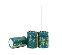 Accessoires électroniques Condensateur électrolytique 30pcs 25V 470UF 8 * 12 mm Condensateur électrolytique en aluminium à faible ESR 470 uf 25 V Condensateurs électriques Haute fréquence 20% Appareil