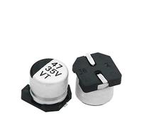 Accessoires électroniques Condensateur électrolytique 50pcs 6.3 * 5.4 Kit de condensateur électrolytique en aluminium SMD 10V 16V 25V 50V 100V 35V 47UF 2.2UF 3.3UF 4.7UF Ensembles assortis de valeurs
