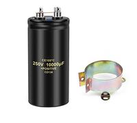 Accessoires électroniques Condensateur électrolytique à boulon 250V10000UF 63.5x130mm Condensateurs à vis CD136 CE105℃ avec support 2000Hour 1Pcs Appareils électroniques