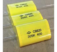 Accessoires électroniques Condensateur sans électrode à Film d'absorption à broche en cuivre épais, série GD CBB20 305K 3UF 400V DC, 10 pièces Appareils électroniques