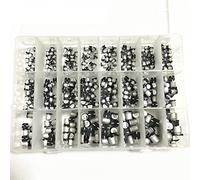 Accessoires électroniques Condensateurs 1uF ~ 1000uF 6.3V-50V 400Pcs 24Value SMD Kit d'assortiment de condensateurs électrolytiques en aluminium + boîte Appareils électroniques