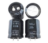 Accessoires électroniques Condensateurs 2PCS/10PCS Snap-in PSU Condensateur, 560uf 200v 25x30mm 200V560uF Appareils électroniques