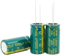 Accessoires électroniques Kit de condensateur 100pcs ~ 20pcs 25V10000UF 10000UF 25V Condensateurs électrolytiques haute fréquence à faible résistance Condensateurs 18 * 35MM Appareils électroniques (