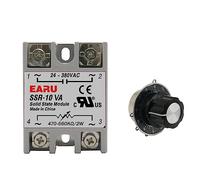 Accessoires électroniques SSR-10VA SSR-25VA SSR-40VA SSR Relais à semi-conducteurs Régulateur de tension Sortie AC24-380V + Potentiomètre for régulateur de température PID (Color : Solid State Relay