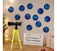 Accessoires elfe de Noël pour observer les étoiles | Ensemble d'accessoires d'elfe sur le thème de l'observation des étoiles avec mini télescope, cartes de constellation et