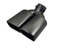 Accessoires En Acier Inoxydable 63MM Voiture Tuning Noir Coude Universel Voiture Systèmes D'échappement Buse Silencieux Pointe Tuyau D'échappement