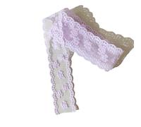 Accessoires en dentelle de 4 cm, bricolage, bord ondulé, broderie creuse, nœud, ruban, emballage, vêtements, matériaux faits à la main(Color-05)