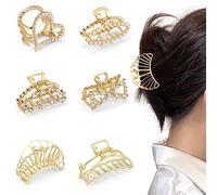 Accessoires en métal doré, pinces à cheveux dorées pour femmes, barrettes à cheveux en métal, pinces à cheveux antidérapantes tendance, pinces à cheveux dorées, paquets maman, fille, 6 pour femme,