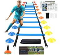 Accessoires entraînement de Football Échelle agilité 6 m 12 échelons échelles de Coordination avec 12