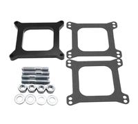 Accessoires Entretoise de carburateur phénolique de remplacement avec kit de vis de joint, entretoise de carburateur carrée à centre ouvert compatible avec Holley 4150/4160(1 2 Inch)