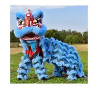 Accessoires et Costumes de Danse du Lion, Utilisés Lors de Divers Festivals et Cérémonies de Mariage ; Les Yeux Peuvent Cligner(Blue)