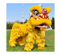 Accessoires et Costumes de Danse du Lion, Utilisés Lors de Divers Festivals et Cérémonies de Mariage ; Les Yeux Peuvent Cligner(Yellow)
