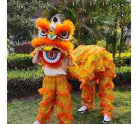 Accessoires et Costumes Pour Une Danse du Lion À Deux, Ensemble D'accessoires et Costume Pour La Danse du Dragon, Idéal Pour Les Fêtes Traditionnelles du Nouvel an(Orange,Medium size)