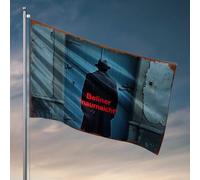 Accessoires et décoration Man In Hat And Coat Standing Before Blue Door with text 'Beliner Flag Home Decor for Men Windsocks Outdoor (60 x 90 cm)