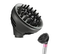 Accessoires et embouts pour diffuseur Wave & Curl du Dyson Airwrap, avec deux modes pour sublimer les ondulations et boucles naturelles, et apporter volume et texture, Compatible HS01/HS05/HS08, gris