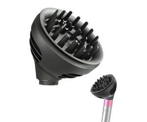 Accessoires et embouts pour diffuseur Wave & Curl du Dyson Airwrap, avec deux modes pour sublimer les ondulations et boucles naturelles, et apporter volume et texture, Compatible HS01/HS05/HS08, gris