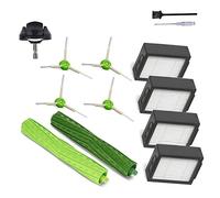Accessoires et pièces de rechange pour iRobot Roomba j7 i7 i6 i3 i4 i2 i5 i8 i1+/Plus e5 e6 série I E J - 1 brosse à rouleaux en caoutchouc, 1 roue pivotante, 4 filtres, 4 brosses latérales noires.