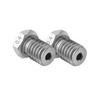 Accessoires et pièces pour imprimantes 3D 2 pièces V5/V6 buse durcie 0.4mm M6 filetée for 1.75mm Filament j-head pièces d'imprimante 3D