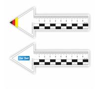 Accessoires experts | Lot de 2 flèches | Règle pour évaluateurs automobiles | matériel d'expert | Outils de mesure de l'évaluation immobilière | Évaluations | Présentation | haute qualité