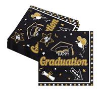 accessoires fete indispensables promotion deux mille vingt six serviettes theme fin etudes chapeau decoration