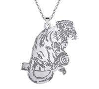 ACCESSOIRES FILLES Collier de singe argenté en argent sterling pour femmes et hommes, colliers de singe animale, pendentif de cage de singe, charme de singe, collier de singe pour filles, singe King