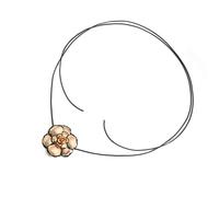 Accessoires floraux en fer couleur or goutte d ' huile en métal exagérée boucles d ' oreilles / collier à grosses fleurs pour événement spécial boucles d ' oreilles à grandes fleurs pour femmes