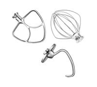 Accessoires for accessoires de mixage, compatibles avec le batteur sur socle KitchenAid 5 litres K5WW, fouet à fil, crochet pétrisseur et la palette 5K7SDH