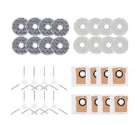 Accessoires for aspirateur, chiffons, sacs à poussière, brosses latérales, compatibles avec Xiaomi X20/X20Plus/X20pro/X20max(As shown 32pcs)
