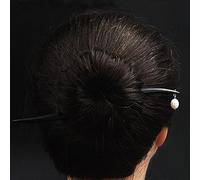 Accessoires for cheveux, bâtons à cheveux en bois de santal for femme, épingle à cheveux vintage japonaise et chinoise, accessoires en perles d'eau douce, pendentif ovale, baguettes à cheveux Hanfu fo