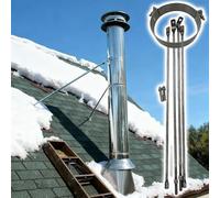 Accessoires For Conduit Cheminée Et Poêle, Support De Tuyau De Poêle Résistant Aux Hautes Températures Pour Une Bonne Stabilité Au Vent Grenier/maison En Rondins Tuyau(Dia- 120mm(4.7"))