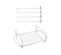Accessoires for friteuse à air rectangulaire : Grille en Acier Inoxydable, Support de Cuisson for Panier Double Zone 3,7-5,8 L(Grill Rack)