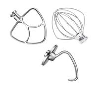 Accessoires for mélangeur, compatibles avec le batteur sur socle KitchenAid 5 litres K5WW, fouet à fil, crochet pétrisseur et la palette 5K7SDH