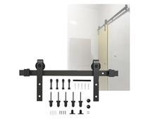 Accessoires For Porte De Grange, Kit De Rail Coulissant En Acier Au Carbone, Rail Coulissant For Porte Coulissante, For Garage, Charge 150 Kg(90.5" Track (Single Door))